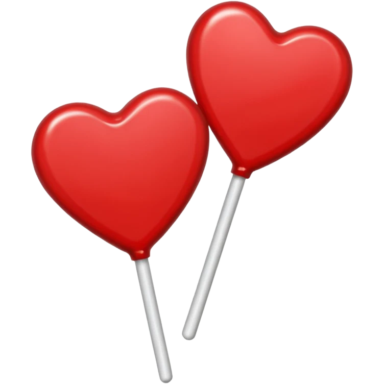 Red heart shaped lollipop emoji