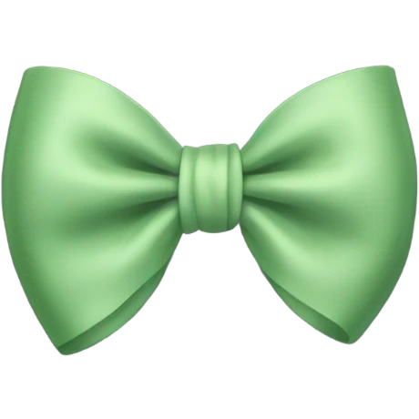 One Sage green bow emoji