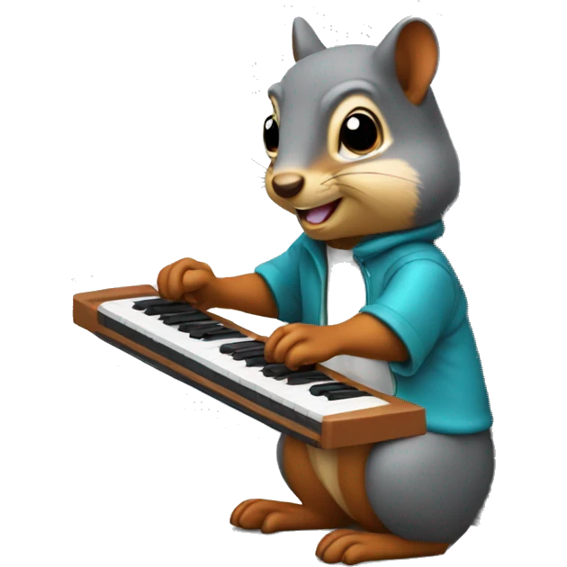 Squirrel play synthesizer emoji
