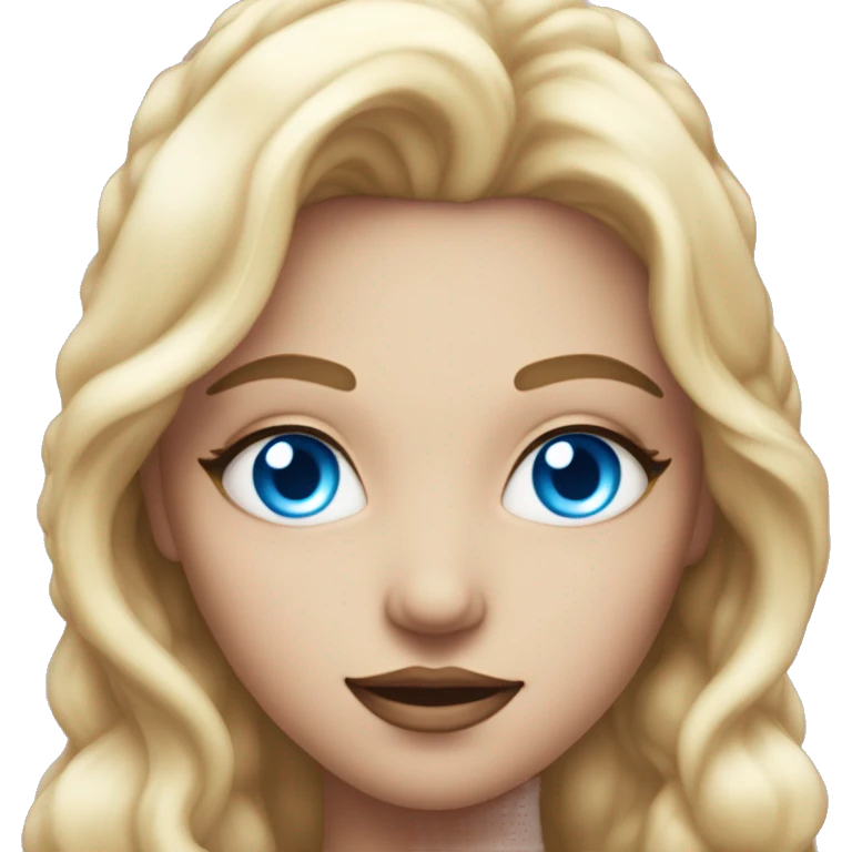 magical diva with thin pink andromedan face long blonde hair and blue eyes glowing third eye emoji