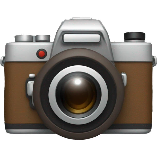brown and gray digital camera emoji
