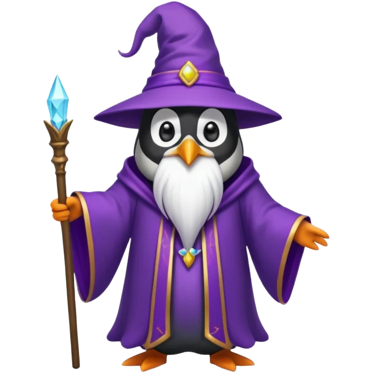 Penguin Wizard emoji
