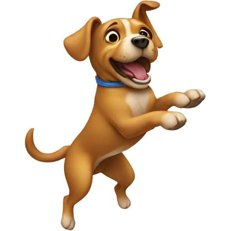 Dog doing a backflip emoji