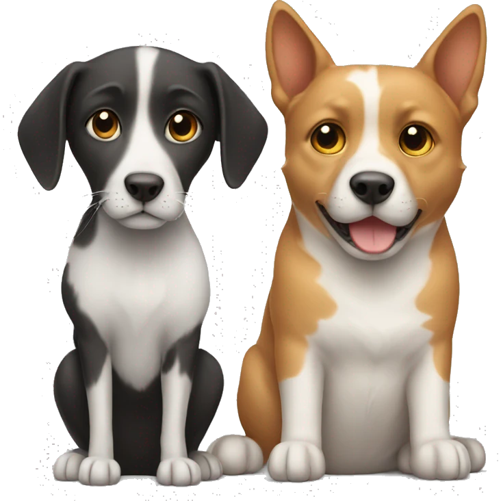 a dog and a cat emoji