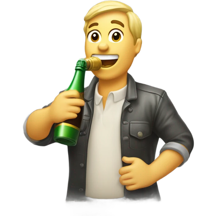 Drinking champagne from fire hose  emoji