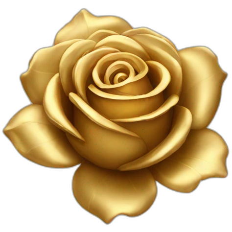 Gold rose emoji