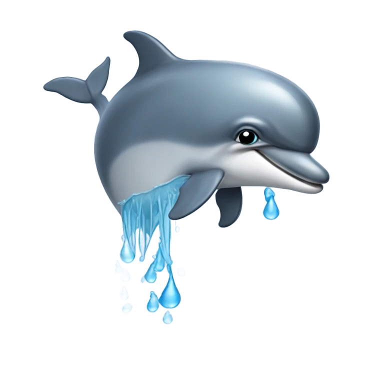 dolphin is crying emoji