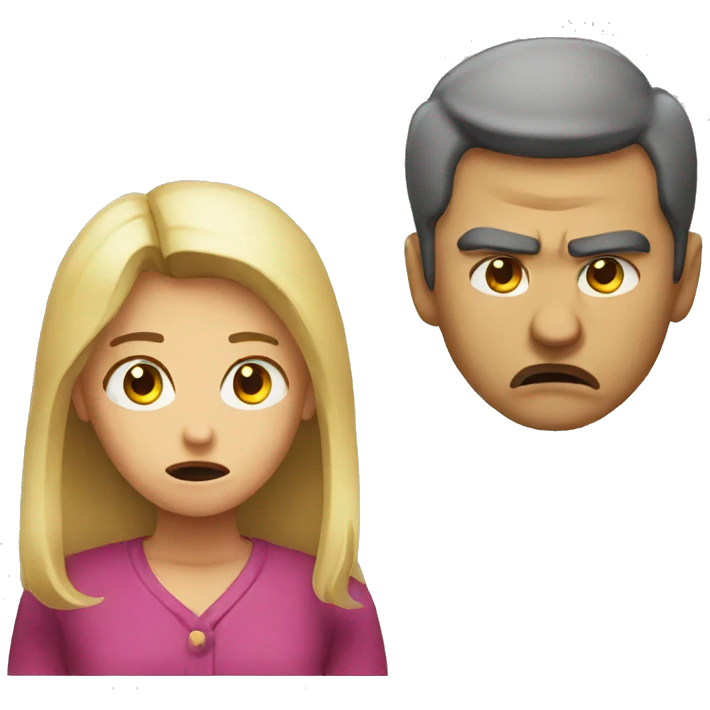 angry person with woman emoji