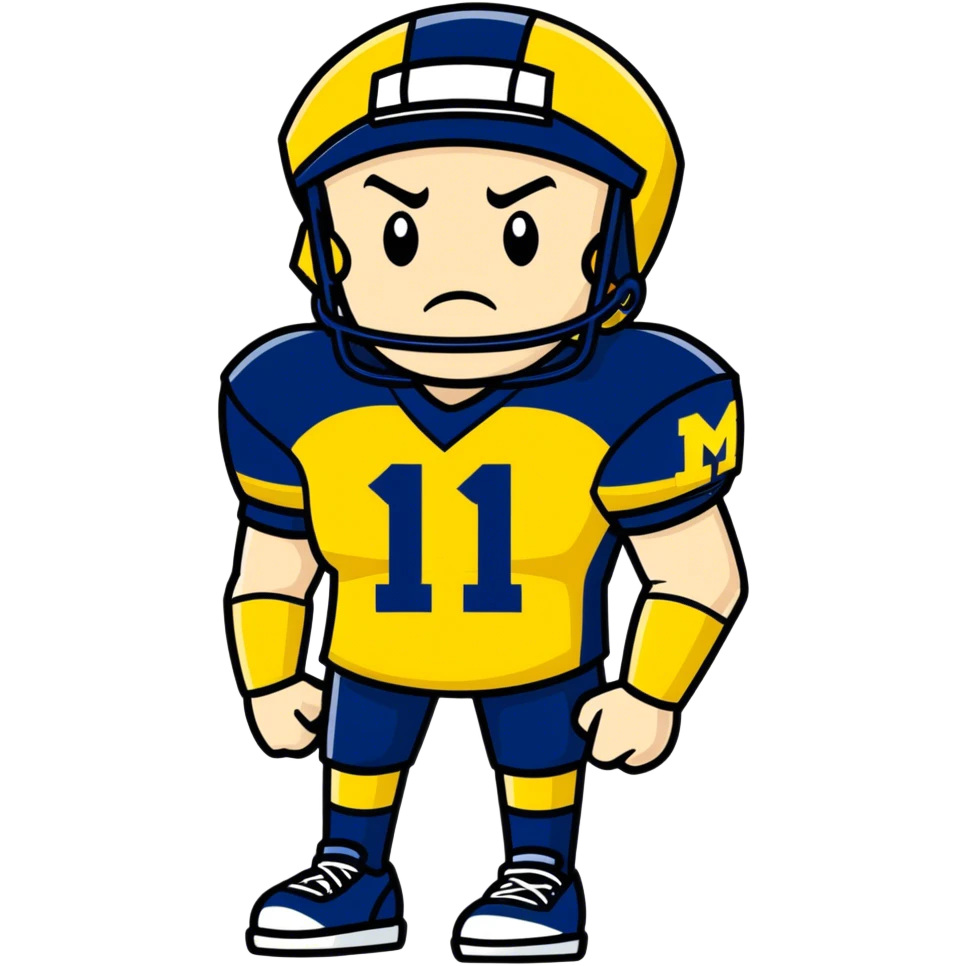 Sad Michigan fan emoji