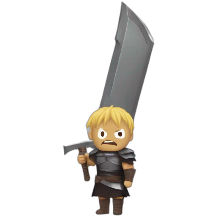 angry berserk guts with large claymore without guard emoji