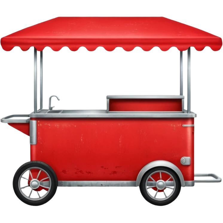 Red food cart. emoji