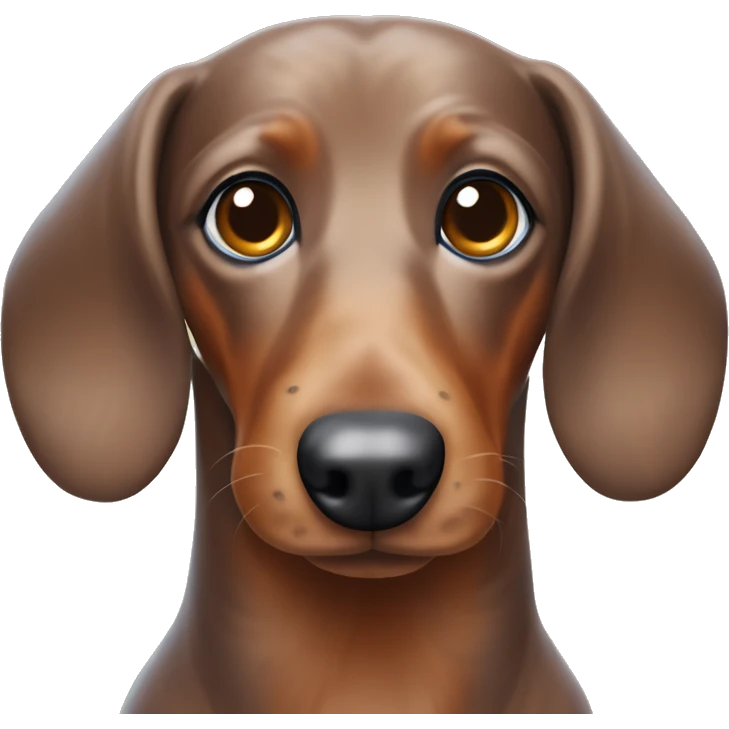 Dapple sausage dog with one blue one brown eye emoji