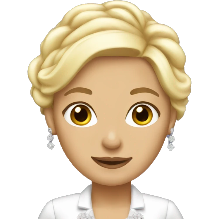 Blonde wedding planner emoji