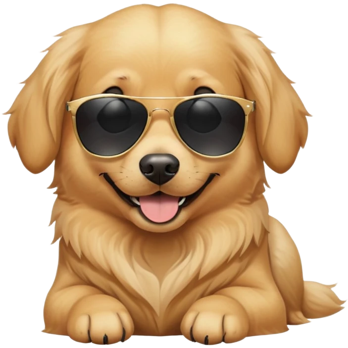 Dog wearing sunglasses emoji