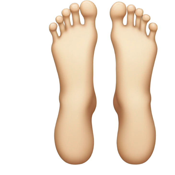 person with feet instead of hands emoji