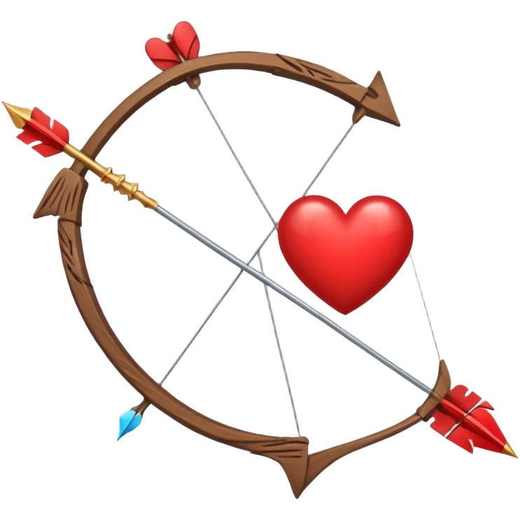bow and arrow with red heart in the middle emoji