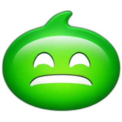 chat software logo with black and green background emoji