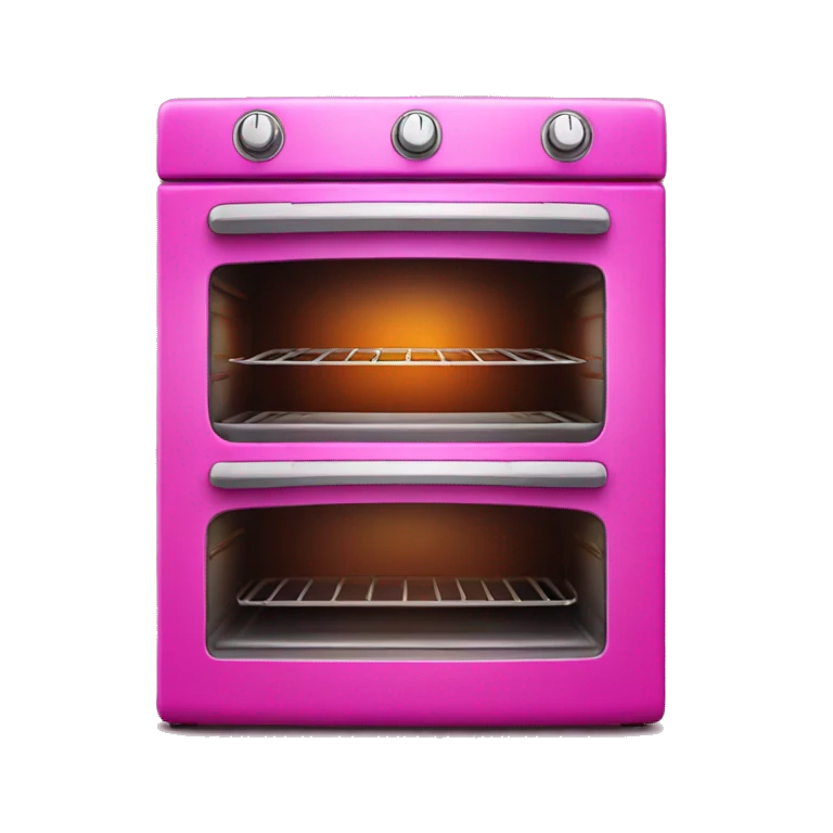 Realistic magenta oven isolated. emoji