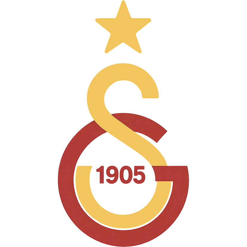 Galatasaray emblem reimagined as a flat icon, using the club's signature yellow and red colors, with a focus on clarity and recognizability emoji