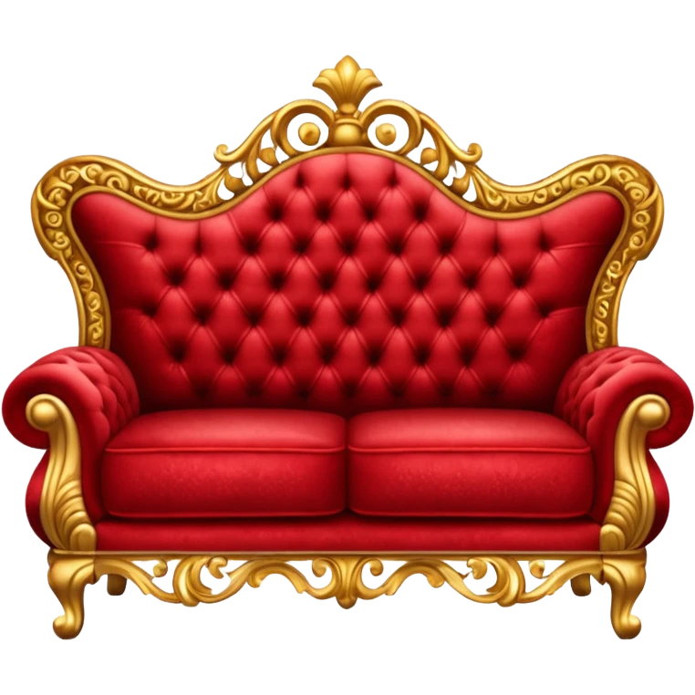 Sparkly red sofa emoji