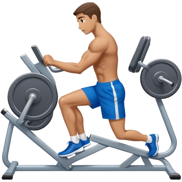 man with blue shorts exercising using side-deltoid-machine emoji