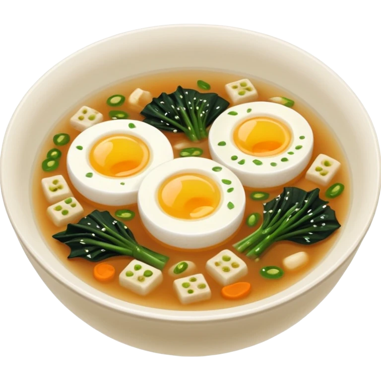Make an emoji of tteokguk, a traditional Korean food. emoji