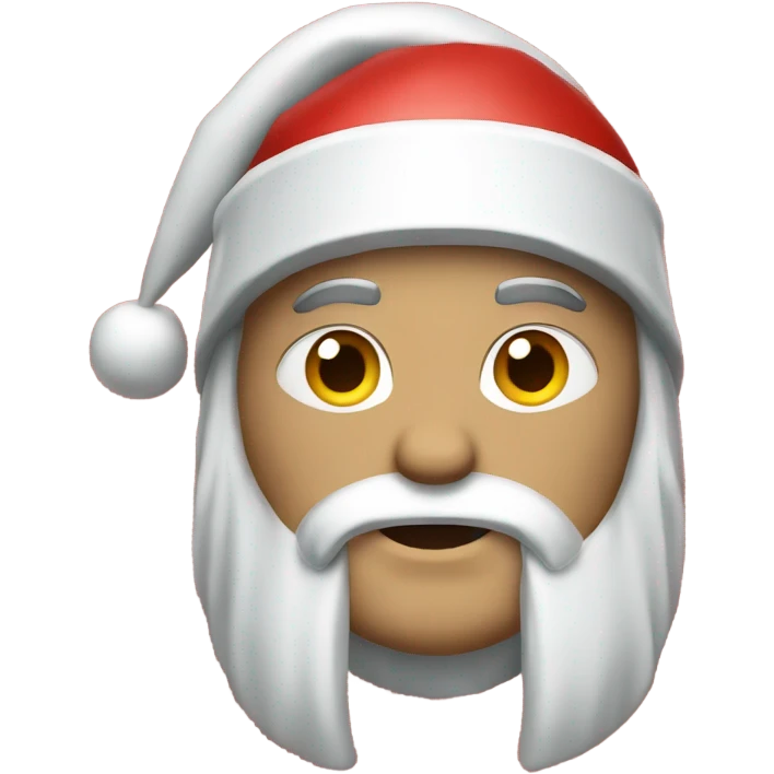 white spartan male wearing red santa hat emoji