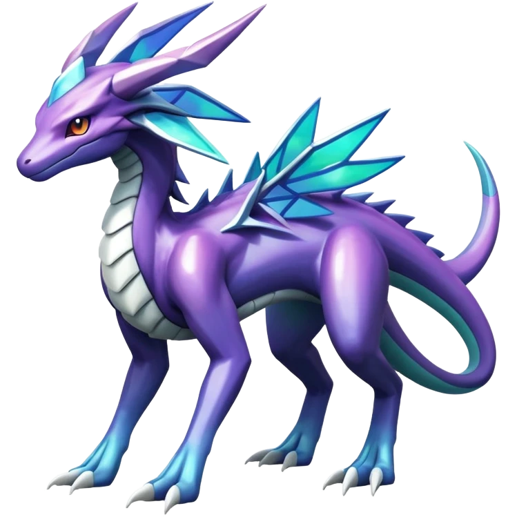  cool edgy colorful Suicune-Dialga-Reptile full body emoji