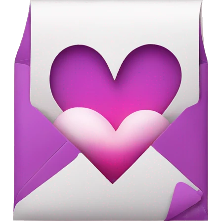 letter M made with heart emoji