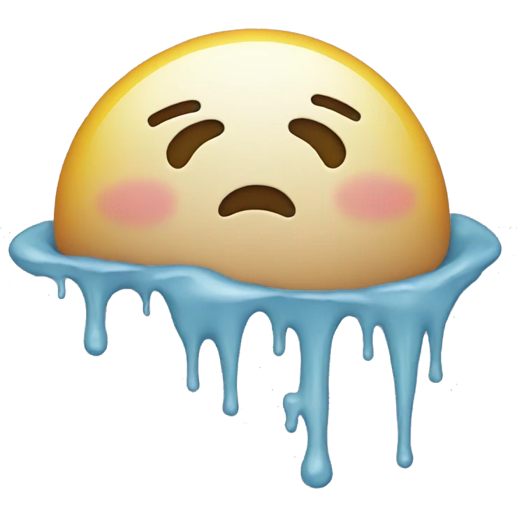 Melting tired emoji