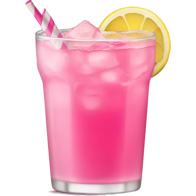 pink drink with lemon slice emoji