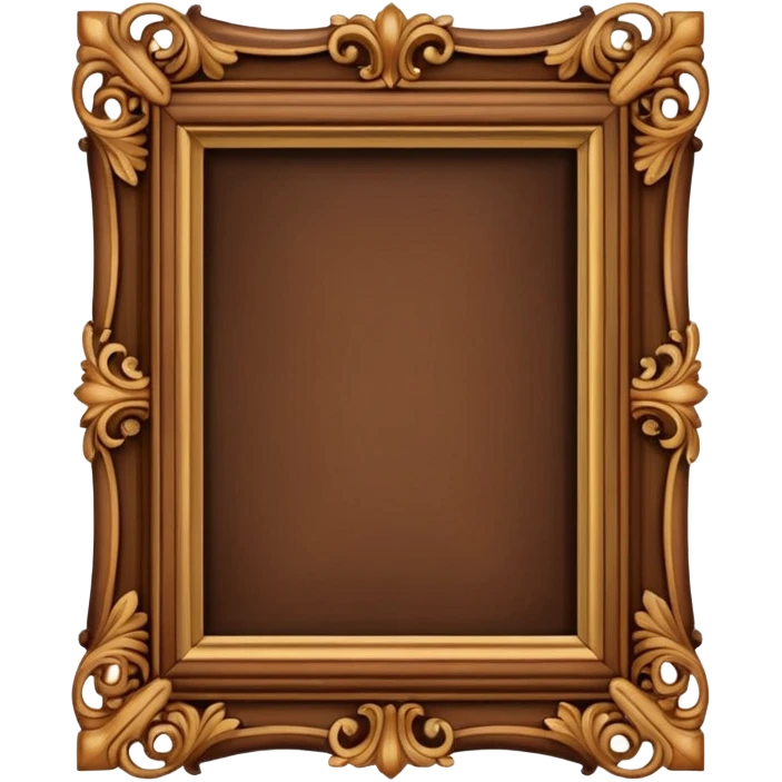classic wooden picture frame emoji