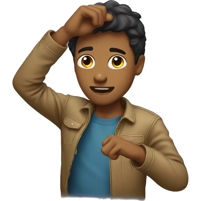 Jeune homme qui fait un DAB emoji