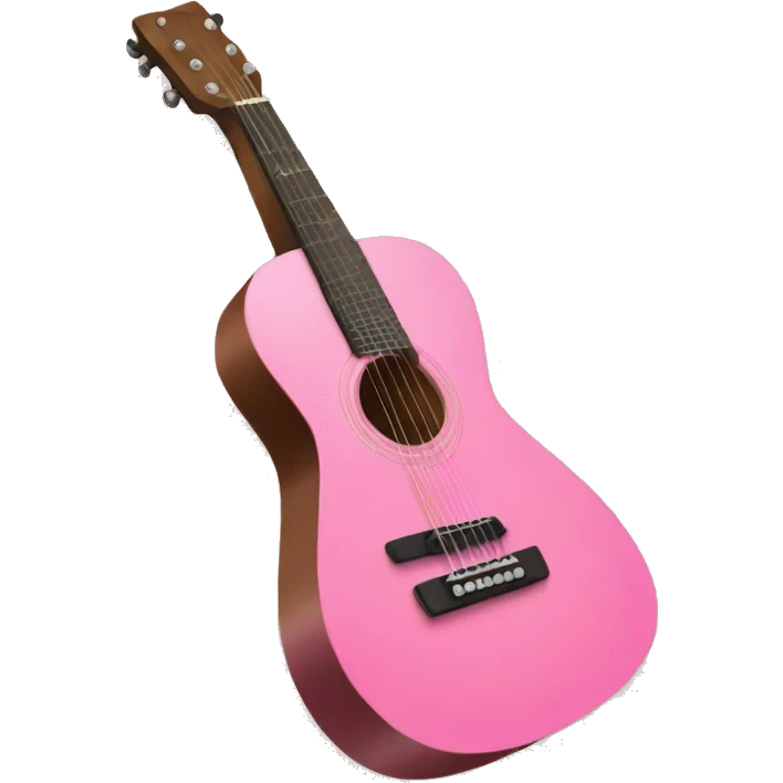 Pink bow on guitar emoji