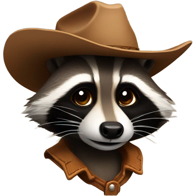 Cowboy raccoon emoji