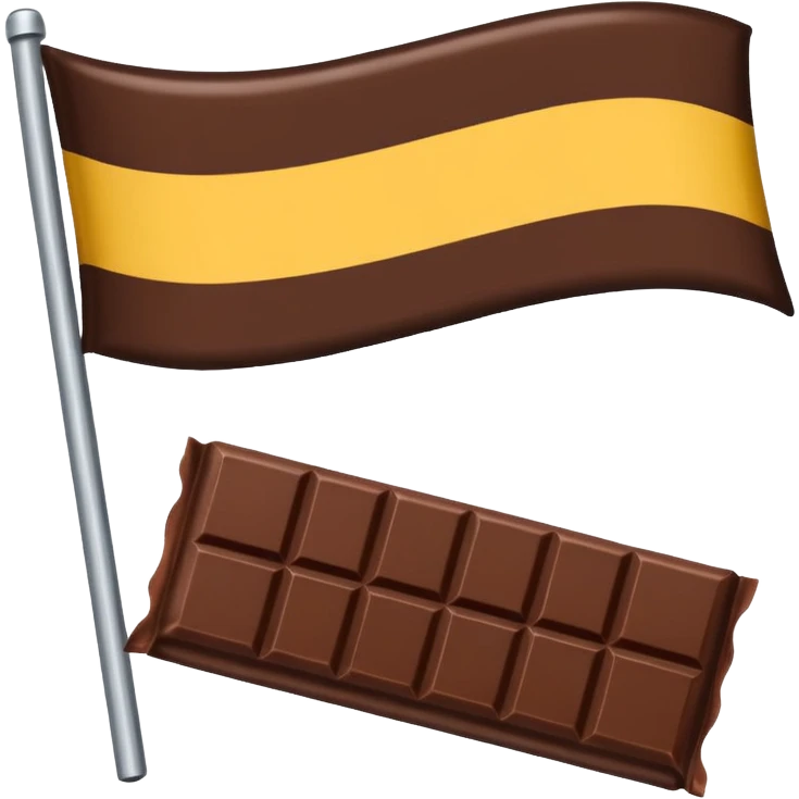a flag with chocolate symbol  emoji
