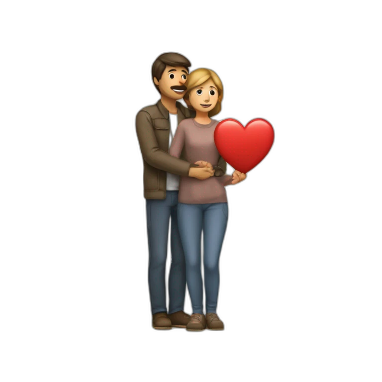 Un homme et une femme qui fant L'Amour emoji