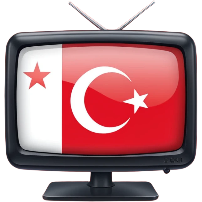 TV screen with the Turkish flag inside emoji