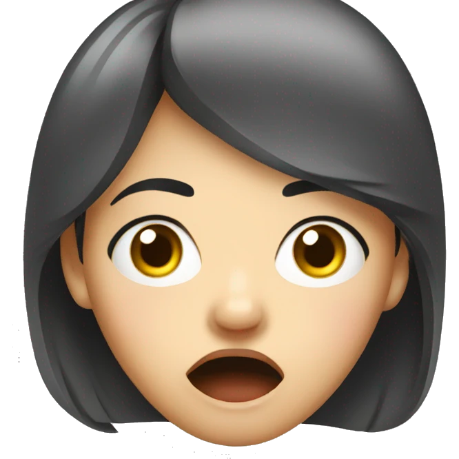 Shocked Asian lady emoji