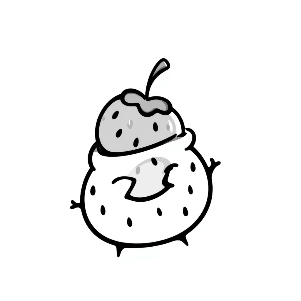 simit yiyen çilek emoji