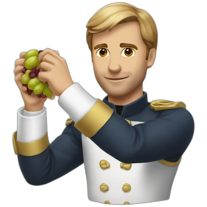 Macron raisins jus arm emoji
