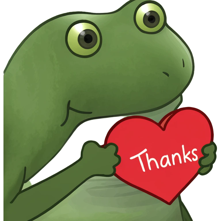 Heart that say thanks emoji