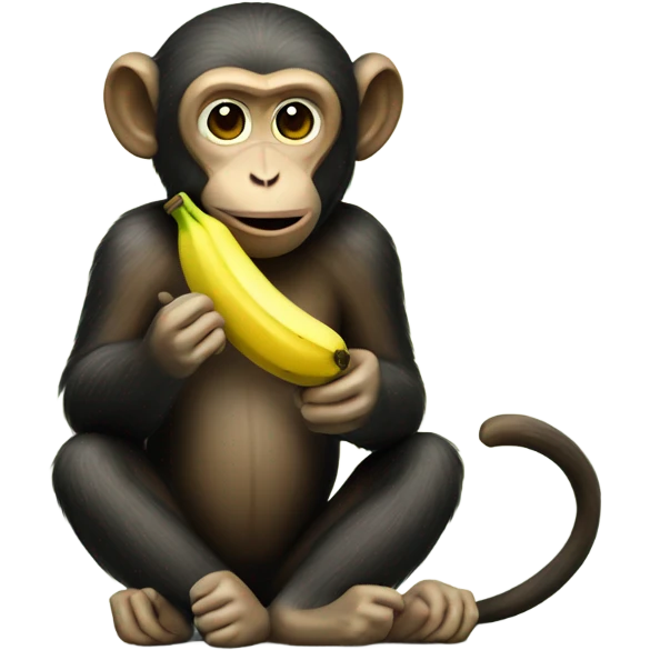 monkey eating banana emoji