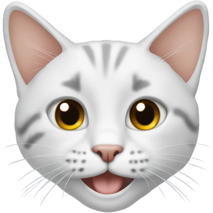 белый кот  emoji