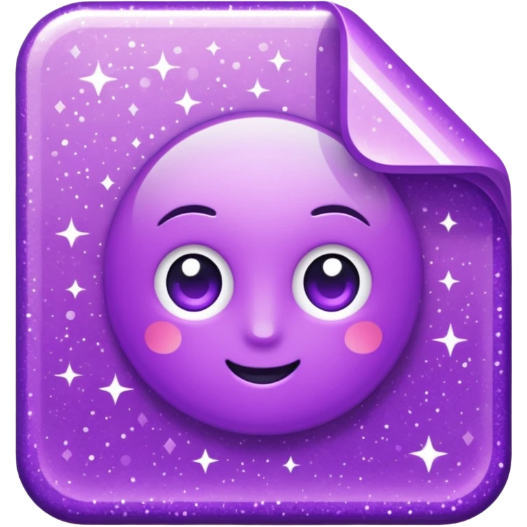 glitter documento confirmed purple mark emoji
