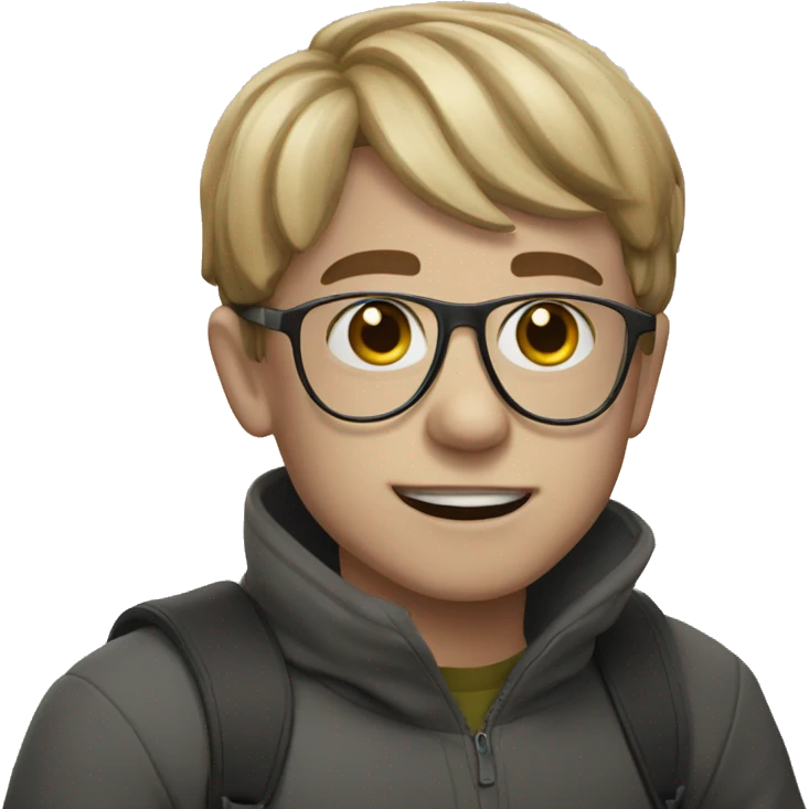 smart boy with glasses emoji