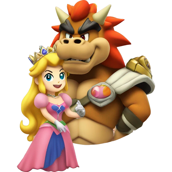 princess peach with bowser emoji