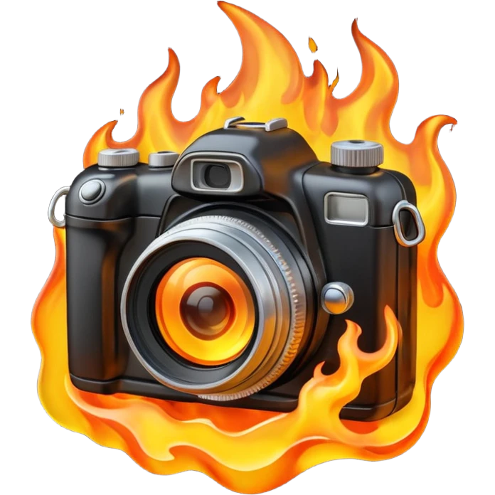 camera on fire emoji
