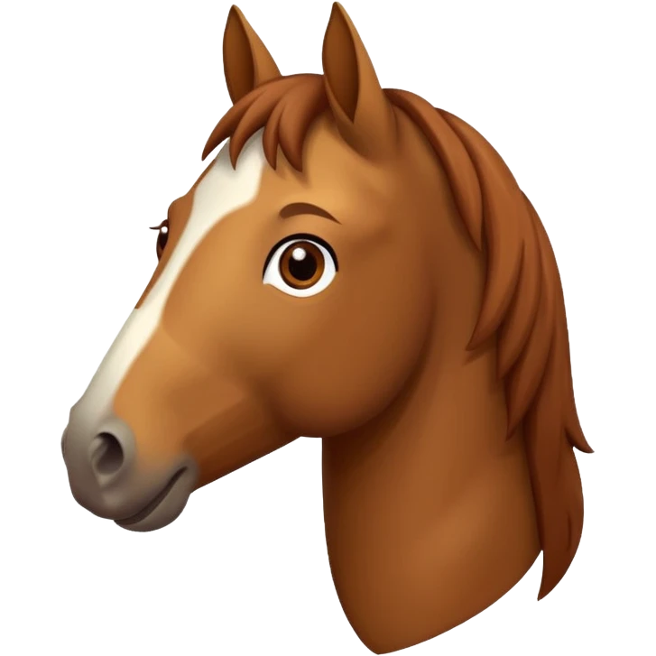 the cartoon horse should be more cartoon, and face front emoji