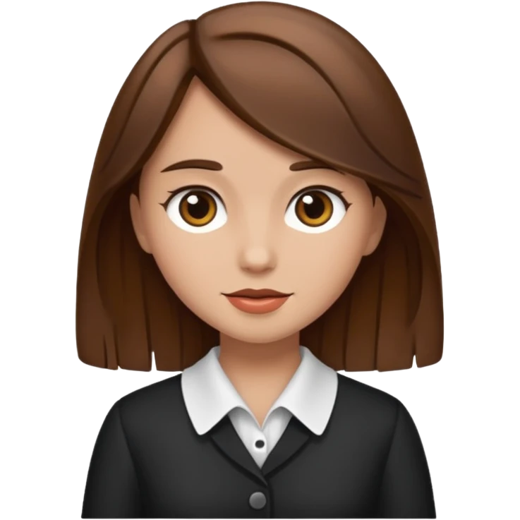 fancy brown haired girl emoji